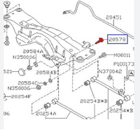 PERNO BANDEJAS TRASERAS SUBARU IMPREZA 1.6 1.8 2.0 2.5 WRX y STI 2001 en adelante