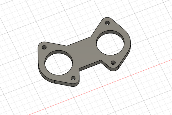 FLANGE  ADMISION CUERPO DE ACELERACION RHINO WEBER  ACERO INOXIDABLE CNC CORTADO EN LASER