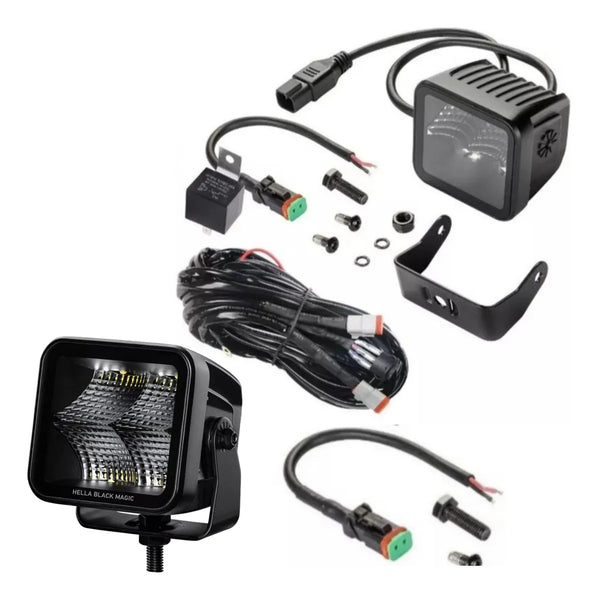 Kit Neblineros Led Hella Black Magic 3.2 Spot Beam