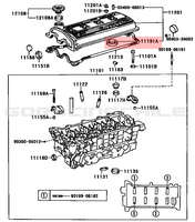 Empaquetadura CENTRO BUJIAS INTERIOR TAPA VALVULAS TOYOTA COROLLA 4AFE 4AF