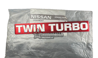 EMBLEMA MOTOR TUBERIA INTERCOOLER  " TWIN - TURBO  " NISSAN SKYLINE GT-R R32 R33 R34 ORIGINAL NISSAN