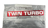 EMBLEMA MOTOR TUBERIA INTERCOOLER  " TWIN - TURBO  " NISSAN SKYLINE GT-R R32 R33 R34 ORIGINAL NISSAN
