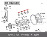 JUEGO DE METALES BANCADA Y BIELA  TOYOTA  YARIS 1.5  16 VALVULAS 2017
