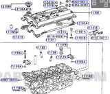Pernos de Culata TOYOTA TERCEL 1.5 16V TWINCAM 5E 5EFE Original TOYOTA