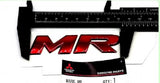 EMBLEMA TRASERO CENTRAL " MR " MITSUBISHI LANCER EVOLUTION 7 al 9 ORIGINAL MITSUBISHI