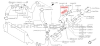 EMBLEMA MOTOR TUBERIA INTERCOOLER  " TWIN - TURBO  " NISSAN SKYLINE GT-R R32 R33 R34 ORIGINAL NISSAN