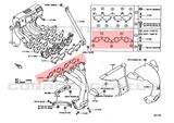 EMPAQUETADURA MULTIPLE ESCAPE TOYOTA COROLLA LEVIN 4AGE 16V OEM ORIGiNAL TOYOTA