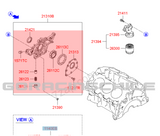 BOMBA DE ACEITE  HYUNDAI SANTA FE 2.7 V6 G6BA ORIGINAL HYUNDAI