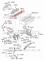 EMPAQUETADURA MULTIPLE DE ESCAPE HYUNDAI GENESIS 2.0T G4K TURBO ORIGINAL HYUNDAI