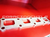 FLANGE MULTIPLE ESCAPE MITSUBISHI LANCER EVO X 4B11 TURBO  ACERO INOXIDABLE CNC CORTADO EN LASER