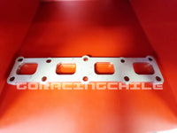 FLANGE MULTIPLE ESCAPE MITSUBISHI LANCER EVO X 4B11 TURBO  ACERO INOXIDABLE CNC CORTADO EN LASER