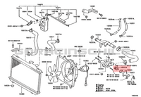 TERMOSTATO TOYOTA STARLET TURBO 4EFTE GLANZA EP8X EP9X  TOYOTA ORIGINAL