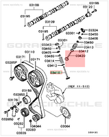 VALVULA DE ESCAPE MITSUBISHI LANCER EVO 4 AL 9 4G63 ORIGINAL MITSUBISHI