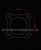 FLANGE SALIDA DE ESCAPE 2.5"  4 Pernos para GT30 GT35  ACERO INOXIDABLE CNC CORTADO EN LASER