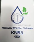 MASCARILLA KN95 DESECHABLE 95% DE FILTRADO